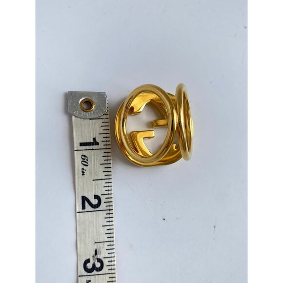 Authentic Gucci  GG Gold Tone Scarf Ring - Picture 7 of 8